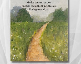 Estrangement Card: Country Path Fine Art Poem - Reconciliation (Digital Download)