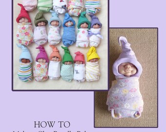 Make a Clay Baby How To E-Book PDF Art Tutorial Polymer Clay Sample Pages Digital Download 52 Photos Instructions Elf Hats Hobby