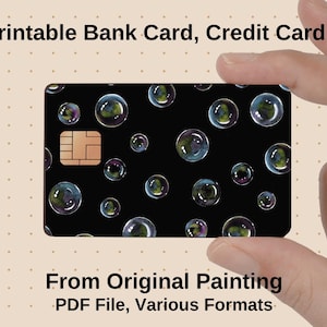 Kreditkartendesign, Kreditkartendesign, Originalgemälde, Blasendesign (PDF-Datei), kommerzielle Nutzung Bild 1