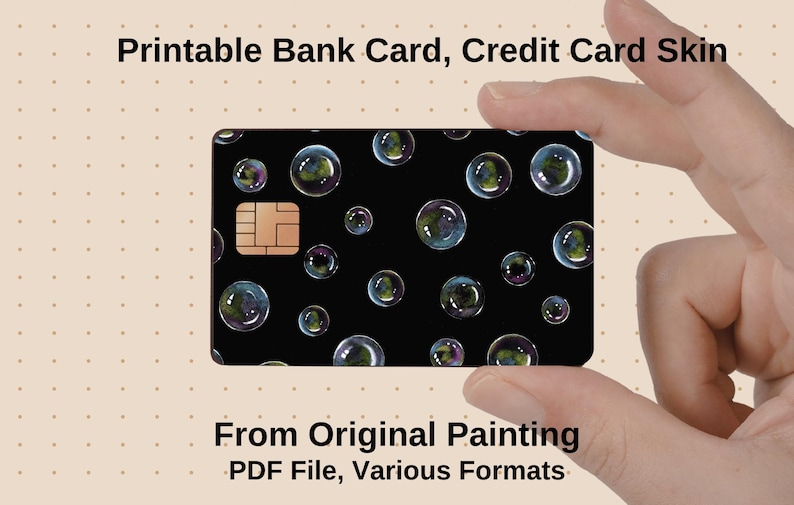 Kreditkartendesign, Kreditkartendesign, Originalgemälde, Blasendesign (PDF-Datei), kommerzielle Nutzung Bild 1