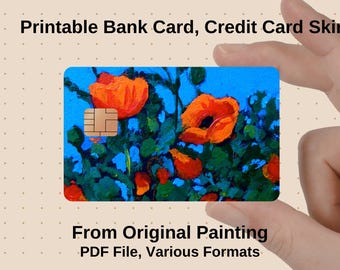 Utskrivbart kreditkortsskinn, original vallmomålning (PDF-fil) Kommersiellt bruk