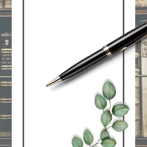 Author Signature Blank PRINTABLE BOOKPLATES Eucalyptus Leaves, Color Pencil Art 3.5&quot;x5&quot;, Labels Autograph Books, Book Fans