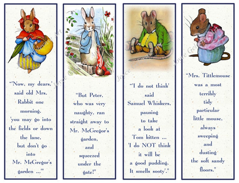 printable-bookmarks-beatrix-potter-characters-with-quotes-etsy