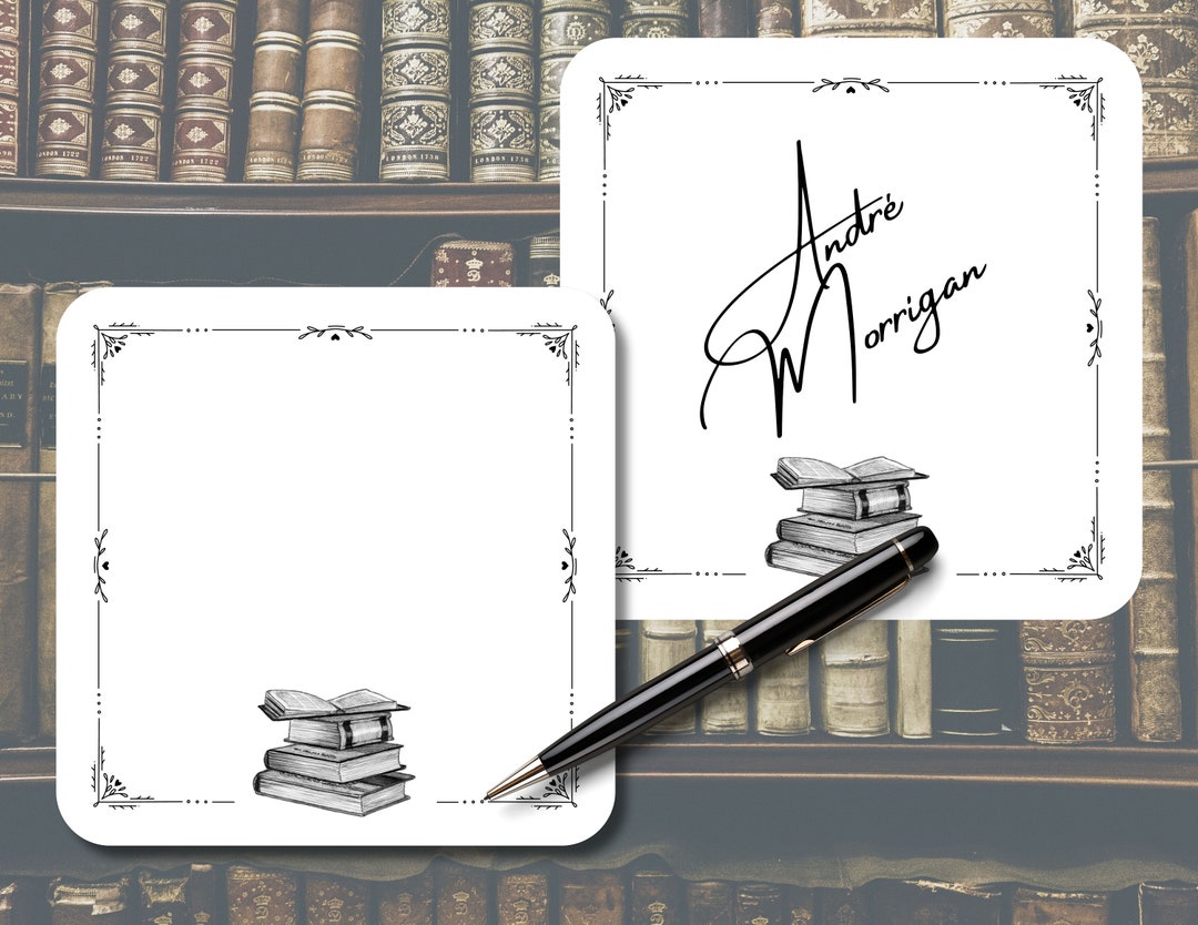 Author Signature BOOKPLATES Pack of 10 or 20 BOOK STACK Pencil Etsy