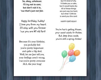 Humorous Birthday Card Verses: Original Rhyming Poems for Card Inserts (Digital Download)