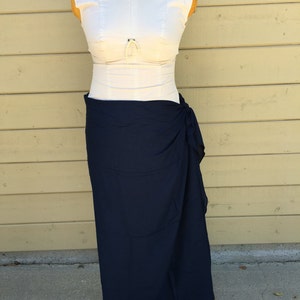 Dark Blue Navy Blue Pareo-solid Color-full and Half - Etsy