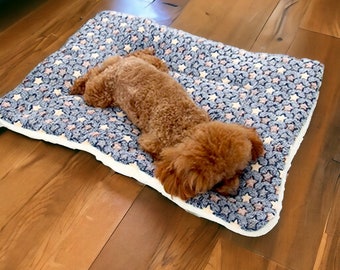 Cosy Fleece Blue Dog Mat | Warm Fleece Mattress For Dog, Cat, Pet | Washable Pet Bed Cat Bed | Soft Warm Comfortable Dog Bed | Pet Gift