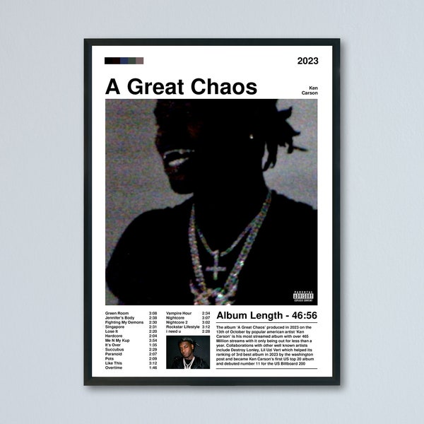 Ken Carson - A Great Chaos Poster ( A4 )