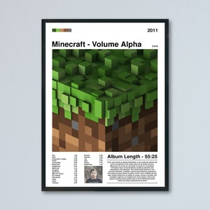 C418 - Póster musical de Minecraft (A4)