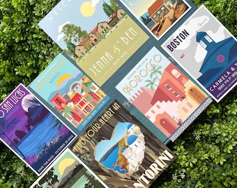 Custom Retro Travel Poster | Wedding Poster or Keepsake