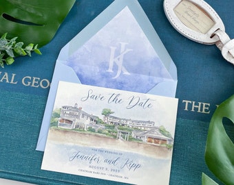 Watercolor Save the Date - Chatham Bars Inn (Chatham, Massachusetts) - Design Fee