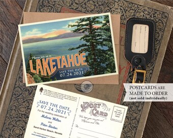 DIY printing Vintage Lake Tahoe Save the Date PDF