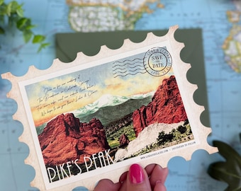 Custom Vintage Style Save the Date - Postage Stamp (Colorado) - Design Fee