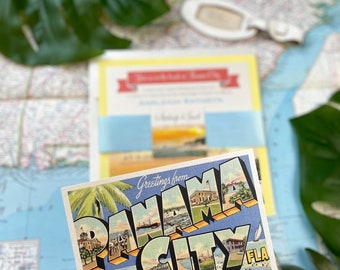 Retro Sunset Postcard Invitation (Panama City, Florida) - Design Fee