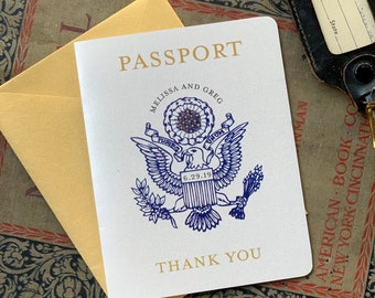 Passport Thank You Card with Photos - Design Fee