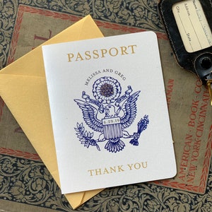 Passport Thank You Card with Photos - Design Fee
