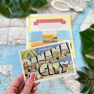 Retro Sunset Postcard Invitation (Panama City, Florida) - Design Fee