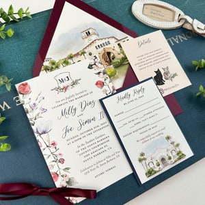 Santa Barbara Courthouse and Garden Watercolor Invite (California) - Design Fee
