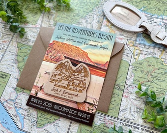 Vintage Travel Poster Save the Date  (Zion National Park) - Design Fee