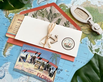 Key West Boarding Pass Wedding Invitation (Hemingway House) - Design Fee