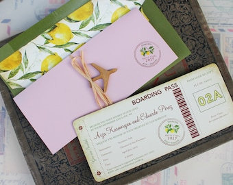 Sorrento Italy Abroad Personalized Wedding Save The Date Cards