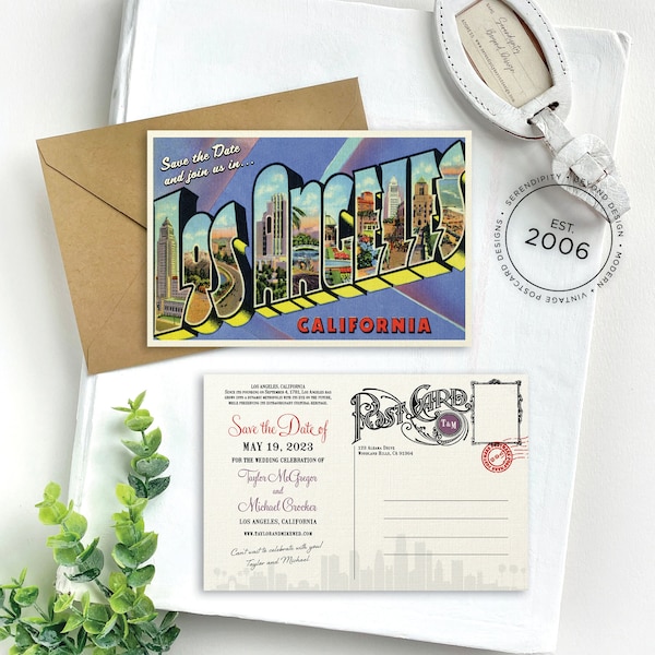 Los Angeles Postcard - Etsy