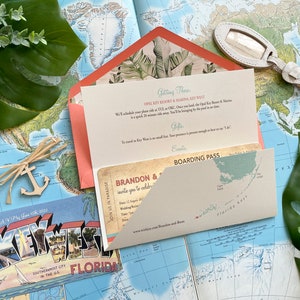 Key West Boarding Pass Wedding Invitation Hemingway House Design Fee image 2