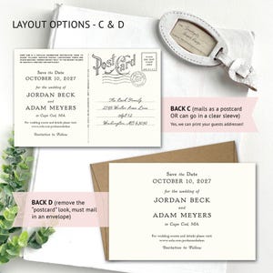 Save the Date - Savannah, Georgia - Vintage Large Letter Postcard - Design Fee image 3