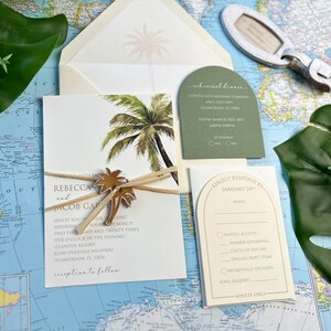 Watercolor Palm Tree Wedding Invitation (islamorada, Florida) - Design ...