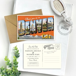 Save the Date - Denver, Colorado - Vintage Large Letter Postcard - Design Fee