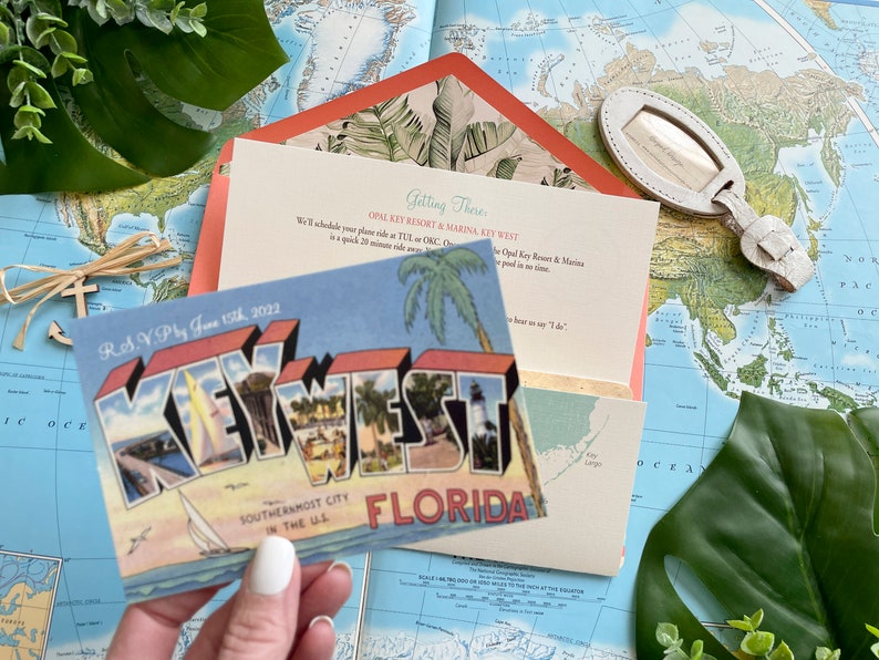 Key West Boarding Pass Wedding Invitation Hemingway House Design Fee image 6