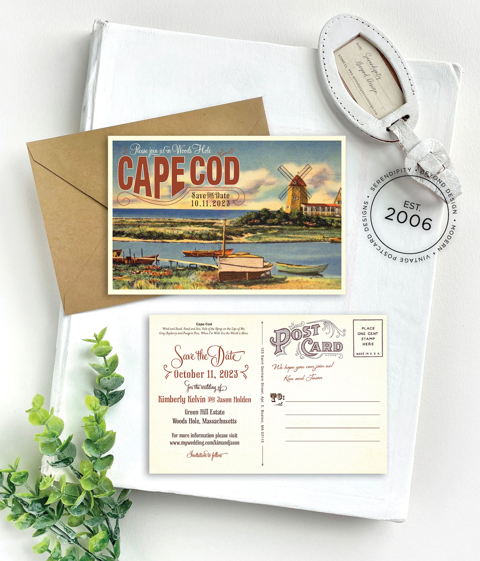 Cape Cod Save the Date Postcards, Destination Wedding Save the Dates ...