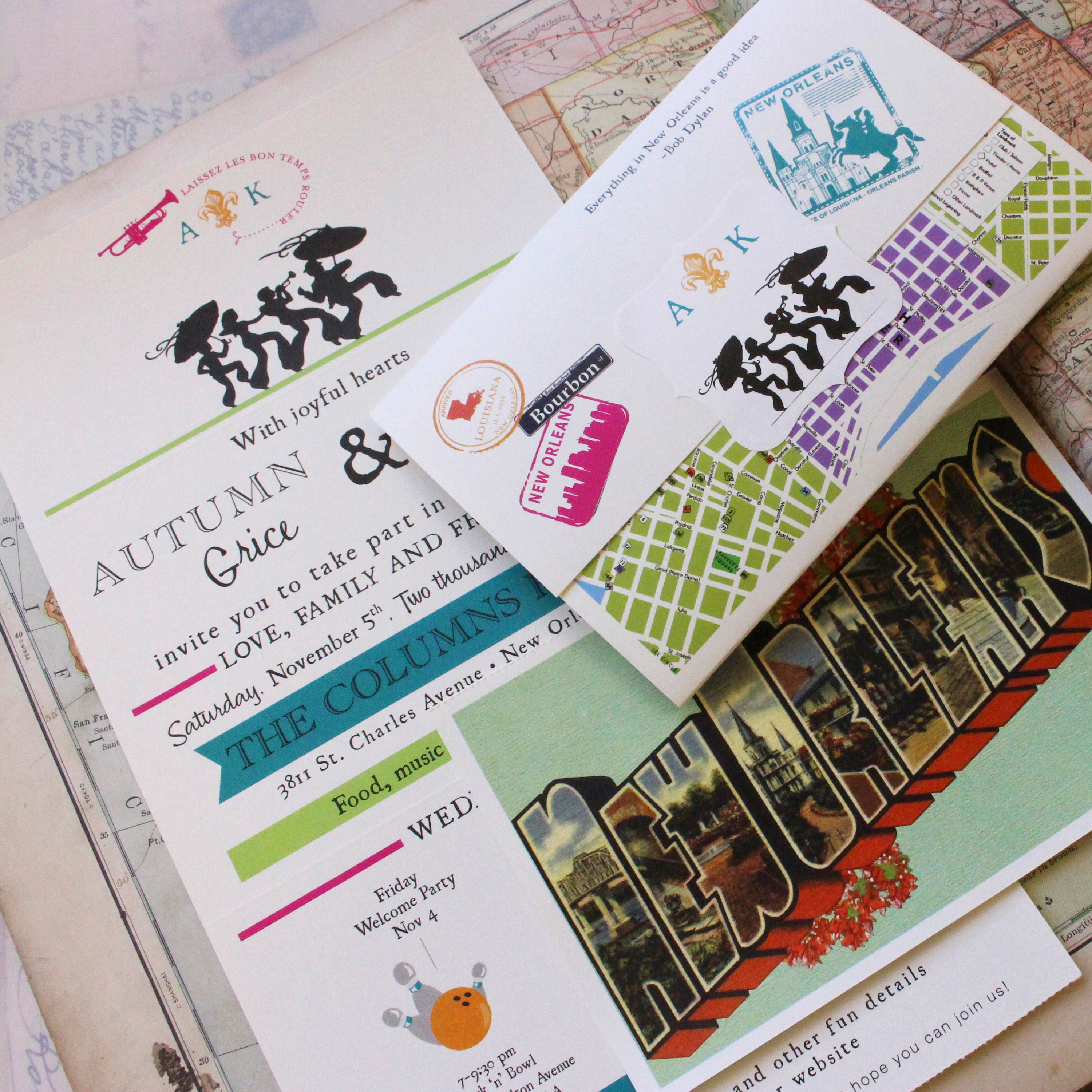 Seal and Send Wedding Invitation New Orleans Louisiana Etsy