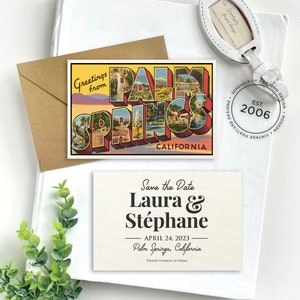 Save the Date - Palm Springs - Vintage Large Letter Postcard vs. 2 (California) - Design Fee