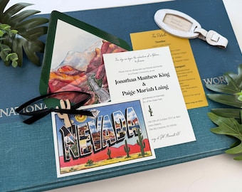 Las Vegas, Nevada Watercolor Wedding Invitation (Valley of Fire) - Design Fee