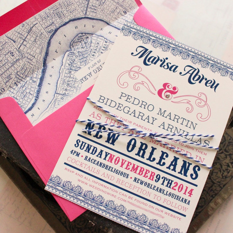 Design Fee Typography Wedding Invitation New Orleans