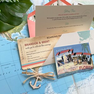 Key West Boarding Pass Wedding Invitation Hemingway House Design Fee image 3