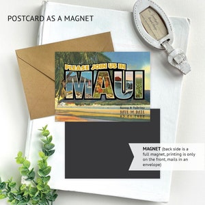 Save the Date Maui, Hawaii Vintage Travel Postcard Design Fee image 5