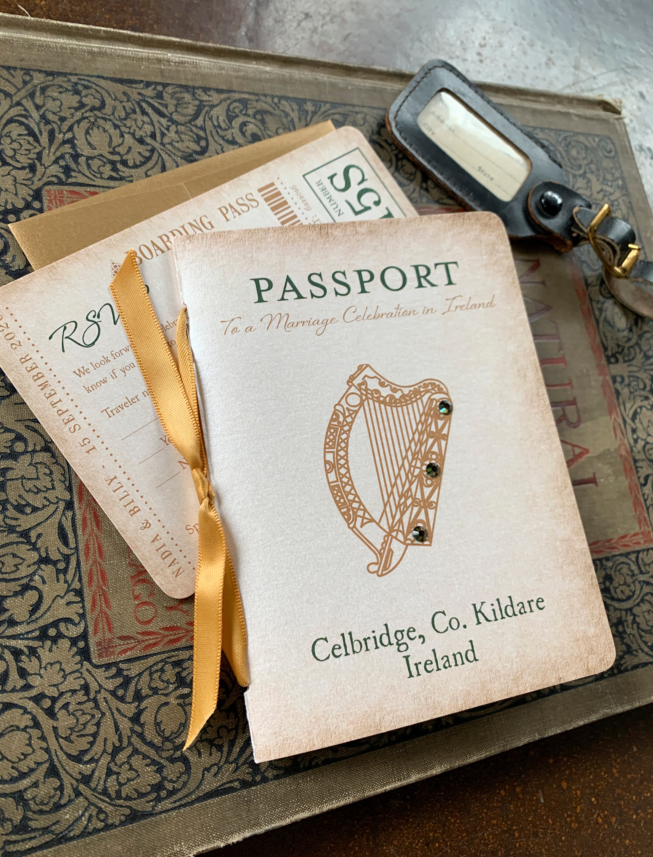 Ireland Passport Wedding Invitation Design Fee Etsy