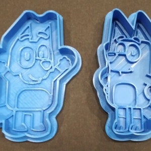 Bluey Dog & Bingo Dog Cookie / Dough Cutters With Detail Stamps
