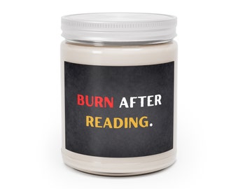 Burn After Reading - 9oz Scented Candle - 100% Natural