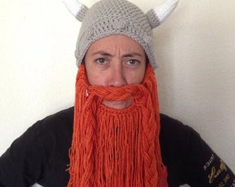 Adult Viking bearded Beanie- choose your size