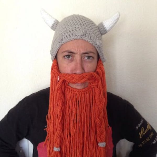 Adult Viking bearded Beanie- choose your size