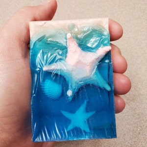 Day at the beach hand and body soap bar - glycerin and coconut milk soap - choose your color and fragrance