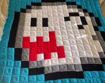 8-bit character blanket - choose your character and color