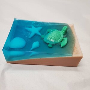 Surfin&#39; turtle hand and body soap bar - glycerin and coconut milk soap - choose your fragrance