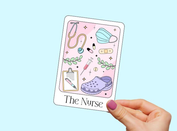Tarot Card Nurse Sticker