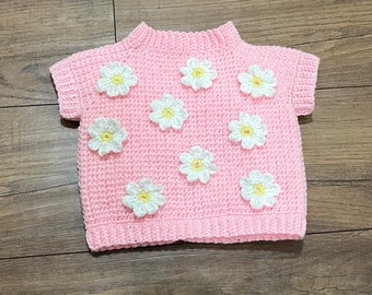 Maglione per bambini con margherite