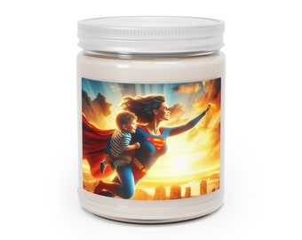 Scented Candles, 9oz | Mother's Day | Candle Gift | Super Mom | Hero Mom | Gift for Her |