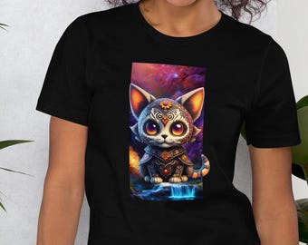 Dia De Los Gatos Tee — Sugar Skull Cat Graphic Unisex T-Shirt, Day Of The Dead Fashion, Gothic & Alternative Style, Not So Spooky Gift